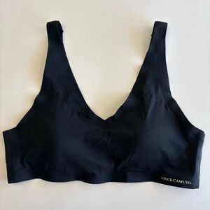 Vince Camuto Black Lounge Bra Seamless Removable Cups Bralette Size Medium